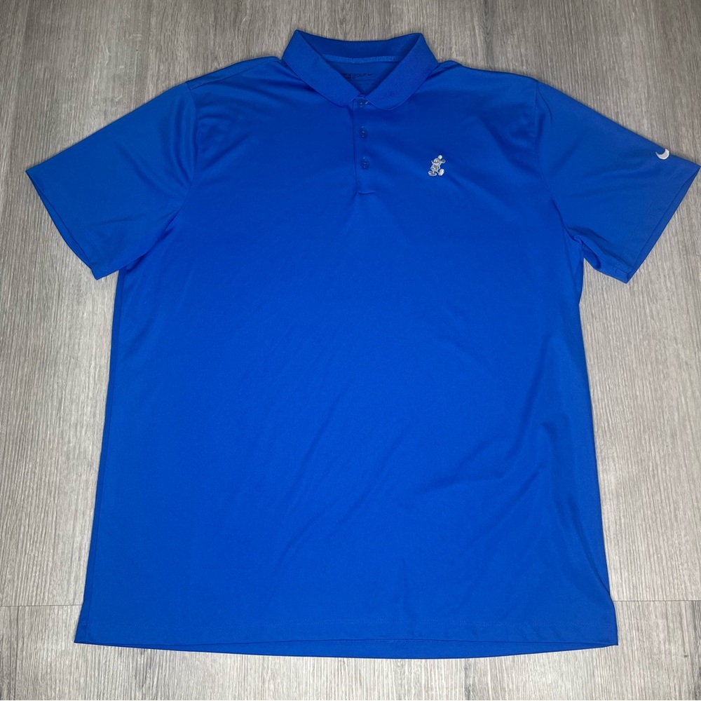 Nike Disney Mickey Mouse Blue Golf Dri Fit Polo Shirt